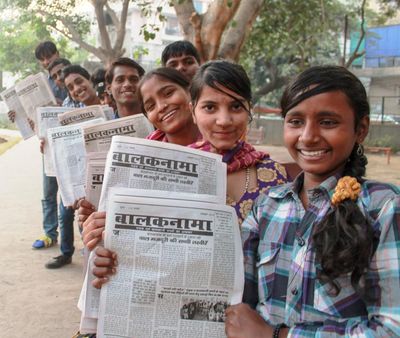 Streets ahead: a landmark for the Delhi newspaper run by homeless children