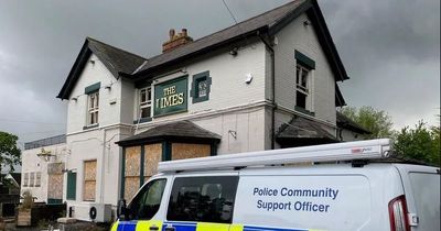 Police respond as yobs target boarded-up pub marked for demolition