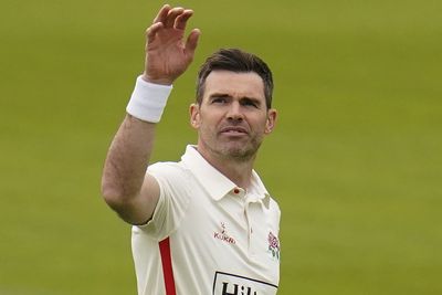 Lancashire and England seamer James Anderson receiving treatment for minor issue