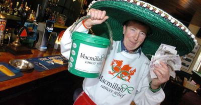 The woman in a sombrero who has been collecting money for charity in a bucket in pubs for 65 years