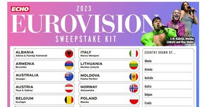 Eurovision 2023 score sheet, sweepstake kit and drinking game - download it here