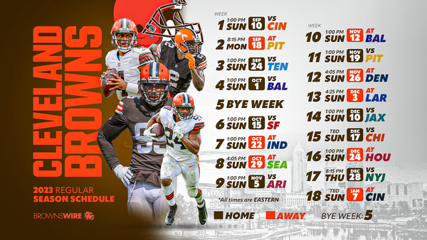 Cleveland Browns 2023 opponents decided after Week 18 loss - Dawgs By Nature