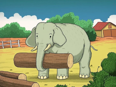 Puzzle: Can you find the horse in this elephant farm picture?