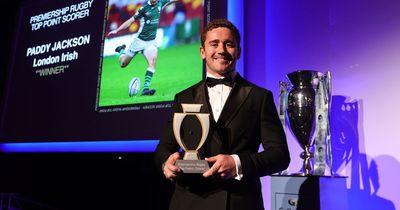 Ex-Ulster Rugby player Paddy Jackson wins Premiership Top Scorer award