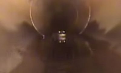 Watch: Glowing eyes in storm pipe don’t belong to huge toad after all