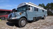 School Bus RV Conversion Has Enough Living Space For 