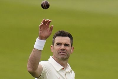Lancashire and England seamer James Anderson receiving injury treatment ahead of Ashes
