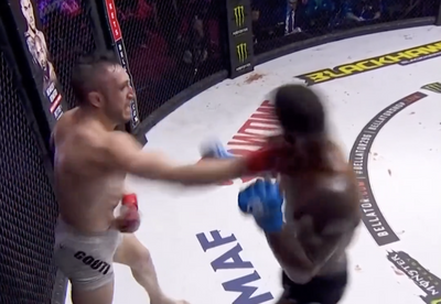 Bellator 296 video: Thibault Gouti blasts Kane Mousah with nasty counter right-hand for knockout win