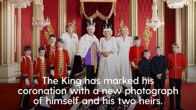 King releases coronation portrait with heirs Prince William and Prince George