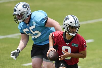 See No. 1 pick Bryce Young take his 1st practice snap with the Carolina Panthers