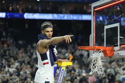 Champion UConn shooting guard Andre Jackson works out with Celtics