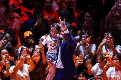 Thai candidates parade through Bangkok before Sunday vote