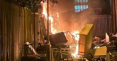 Asylum seekers' encampment set alight after two days of violence