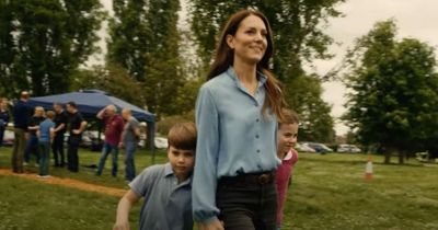 Kate Middleton's sweet skipping moment with Charlotte and Louis in incredibly candid video