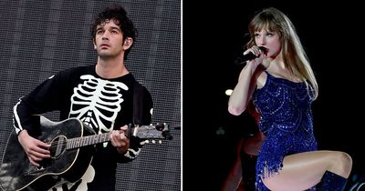 Taylor Swift's rumoured boyfriend Matty Healy supports her on stage sending fans wild