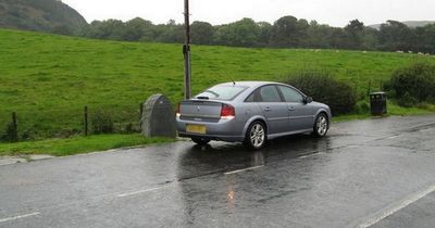 Scots road where cars appear to roll uphill just an hour away from Glasgow