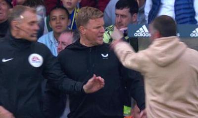 Leeds fan charged with assault by police after shove on Newcastle’s Eddie Howe