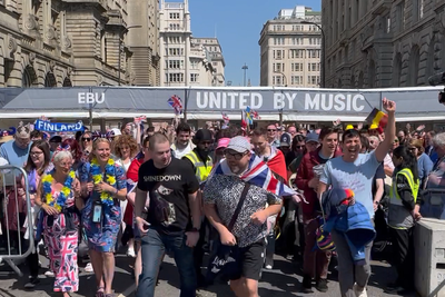 Watch as Eurovision fans arrive in Liverpool for song contest grand final