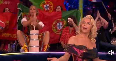 Mel Giedroyc floors Eurovision fans with saucy butter churning routine