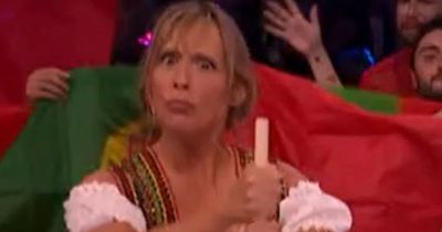 Mel Giedroyc 'wins Eurovision' with hilarious scene stealing moment during final