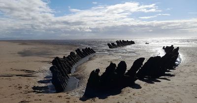 The beach near Bristol where you can walk right up to a shipwreck