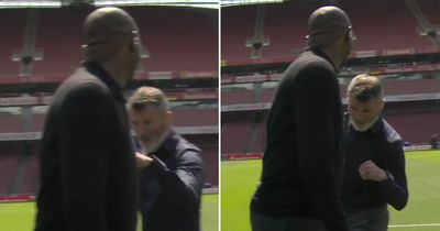 Roy Keane and Patrick Vieira spar on Emirates pitch after sly dig from Arsenal legend