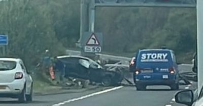BMW crash on Scots road leaves one man hospitalised