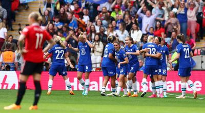 Chelsea beat Manchester United to win Women's FA Cup in front of record crowd