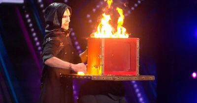 BGT illusionist Miki Dark 'rumbled' by eagle-eyed viewers as Simon 'set on fire'