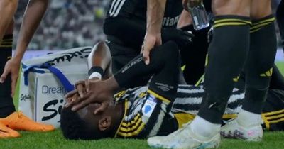 Paul Pogba in tears as he goes off injured in FIRST start for Juventus this season