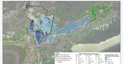 Maps show Williamtown PFAS plume appears to be moving south