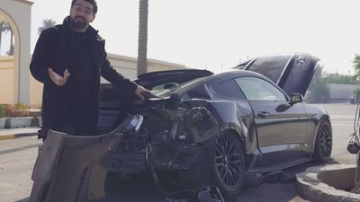 Reviewer Crashes 800-HP Ford Mustang By Drifting In Parking Lot