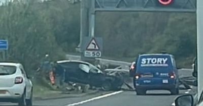 Scottish man rushed to hospital after BMW crash on major road