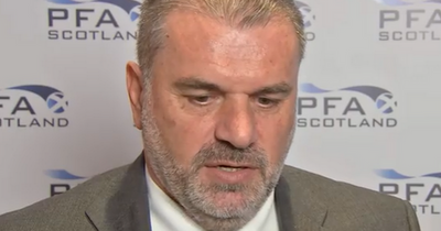 Celtic boss Ange Postecoglou reacts to PFA Manger of the Year prize as he hails 'collective effort'