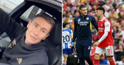 Arsenal doctor gives Gabriel Martinelli injury update to fan after "disgraceful" tackle