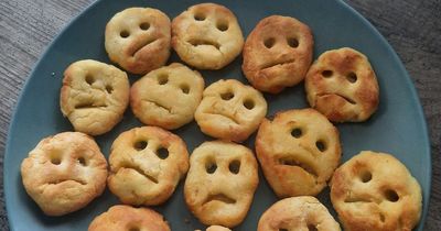 Frazzled mum gets revenge on 'bored' kids over bank holiday by making them sad potato faces instead of smiley ones for dinner