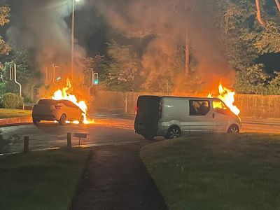 Dorset streets ‘like a warzone’ after a dozen vehicles set alight overnight