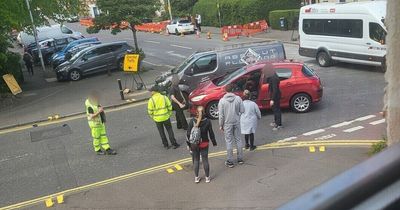 Edinburgh road closed off after three vehicle collision at busy junction