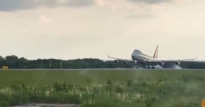 Terrifying moment plane's landing gear tears off in dramatic emergency approach