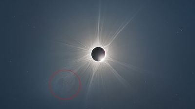 Photographers capture the exact moment a gargantuan storm blasts out of the sun during a total solar eclipse