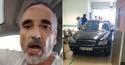 Man crashes car into hospital after getting fed up of waiting two years for treatment