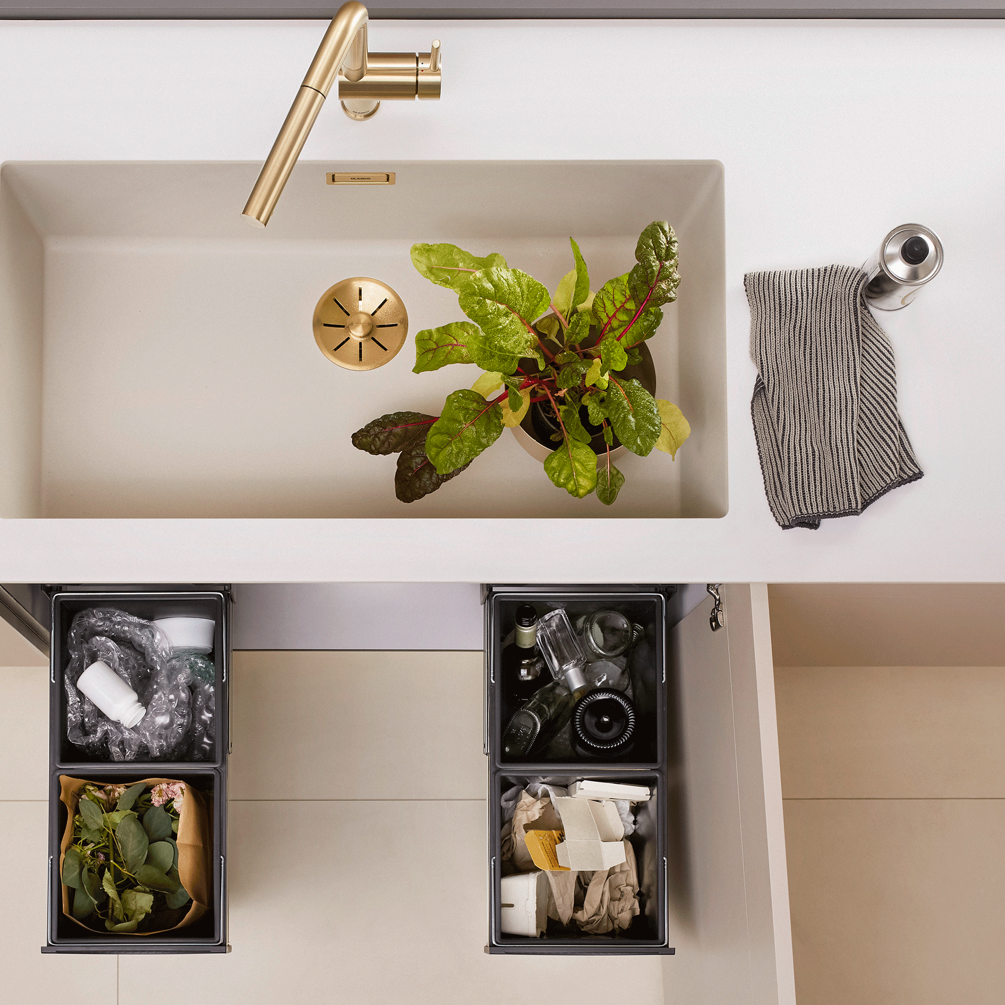 Streamline your space with an all-in-one kitchen sink solution from Blanco
