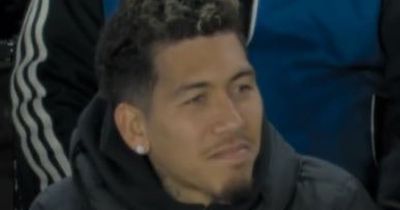 Roberto Firmino reaction caught on camera as Liverpool fans chant for 11 minutes straight