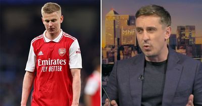 Gary Neville doubles down on Oleksandr Zinchenko criticism with worrying Arsenal claim