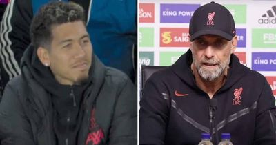 Jurgen Klopp provides Roberto Firmino boost after reaction to fans caught on camera