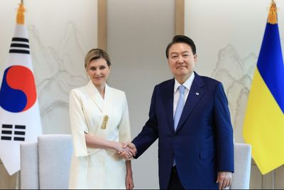 Ukrainian first lady meets South Korea's Yoon in Seoul