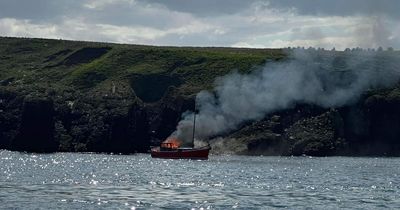Sailor injured after boat catches fire off Scots coast sparking major rescue mission