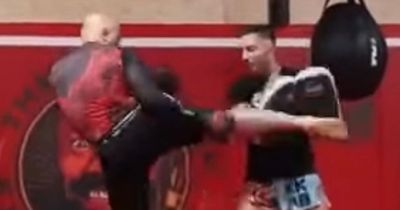 UFC commentator Joe Rogan almost broke Liam Harrison's arm in viral training clip