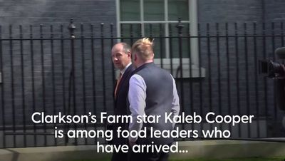 Stars of Clarkson’s Farm Kaleb Cooper meets prime minister at summit on supermarket supply chains