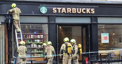 Fire at Edinburgh city centre Starbucks as hero crews race to the scene